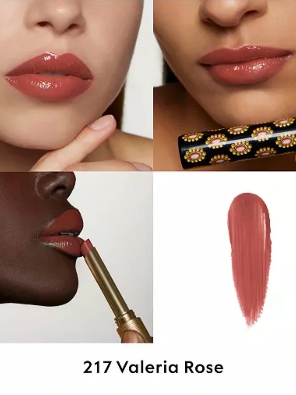 Gucci Glow & Care Lip Colour - Valeria Rose 217